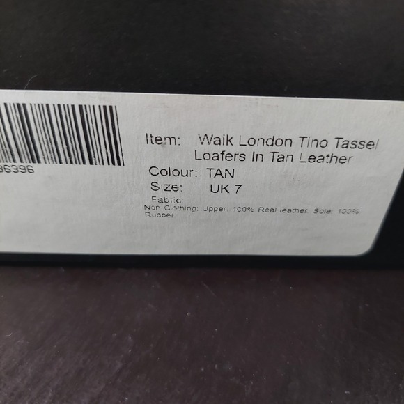 NEW! Walk London Men\'s Tino Tassel Leather Loafers Tan Size US 8/UK 7 $185